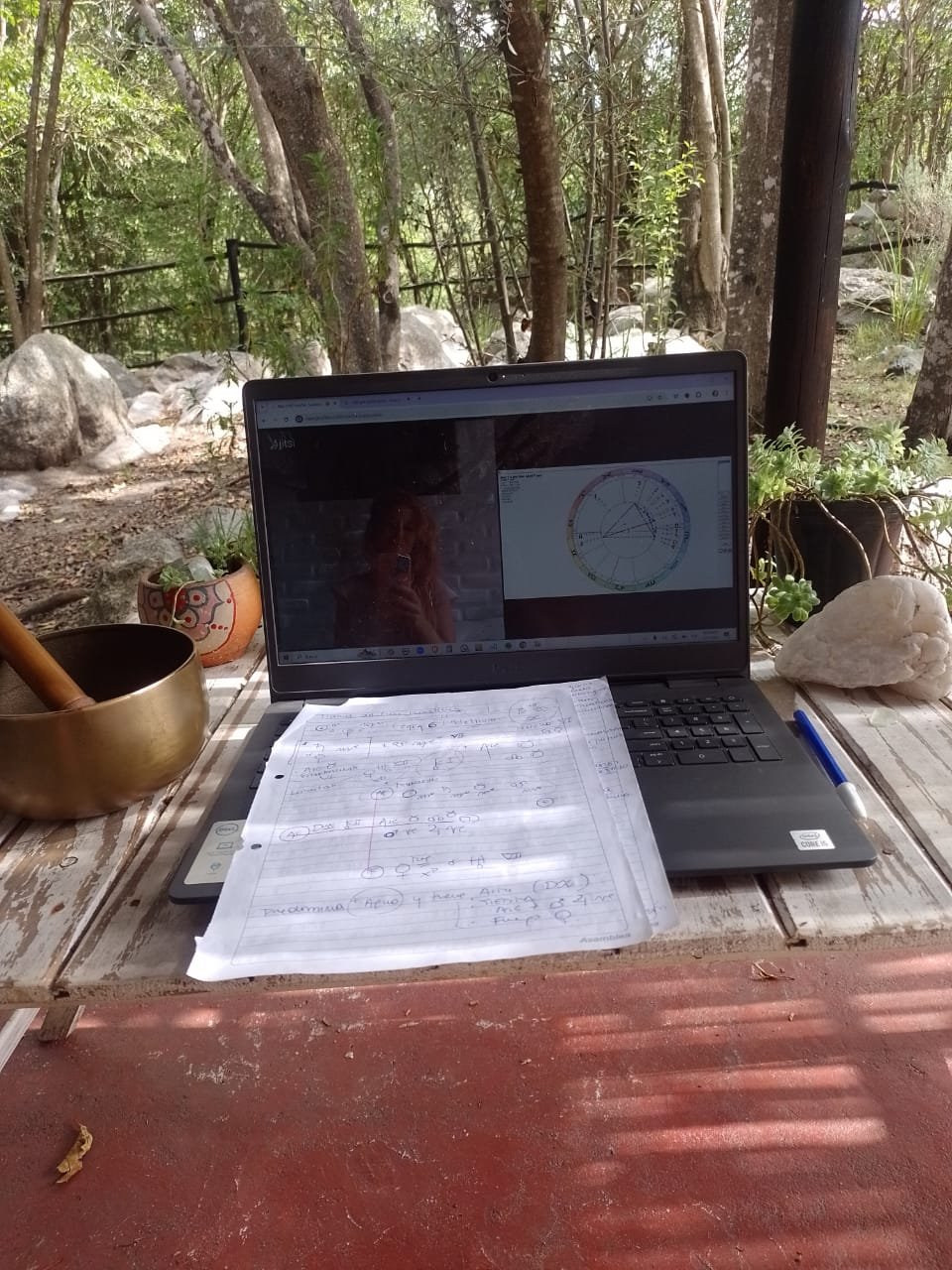 Sesión online de Revolución Solar: carta astral en pantalla con tránsitos del año, desde Traslasierra